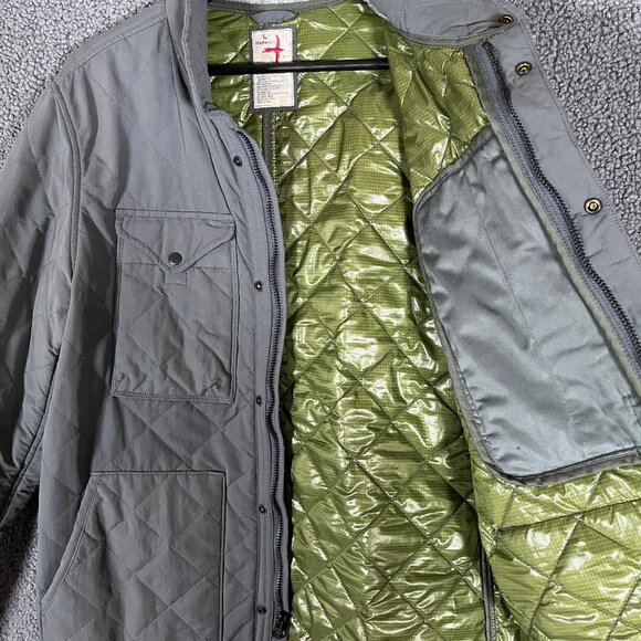 Relwen Quilted Tanker Jacket - Men's Size L - Gray Green - Picture 5 of 12